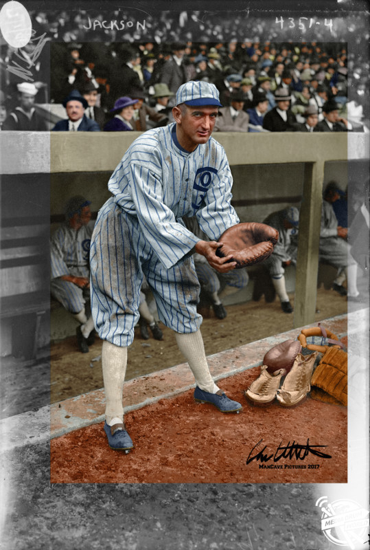 Eddie Cicotte sporting his 1917 World Series uniform.