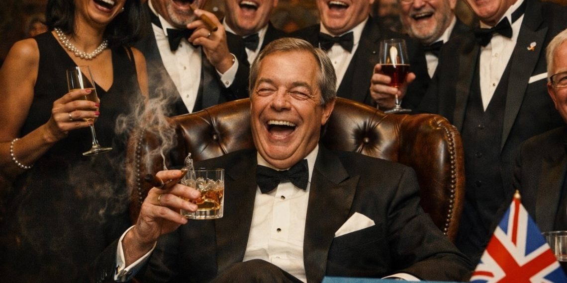 AI generated image of imagined Reform party members after defection from the Conservative Party.
