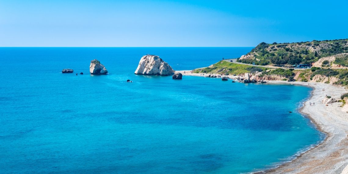 Petra tou Romiou "Rock of the Roman", also known as Aphrodite's Rock. Copyright: Cyprus Ministry of Tourism