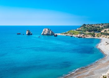 Petra tou Romiou "Rock of the Roman", also known as Aphrodite's Rock. Copyright: Cyprus Ministry of Tourism